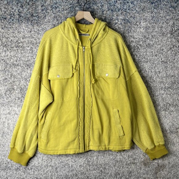 We The Free Jacket Womens XL Hooded Full Zip Utility Pockets Boho Pullover - Picture 1 of 7